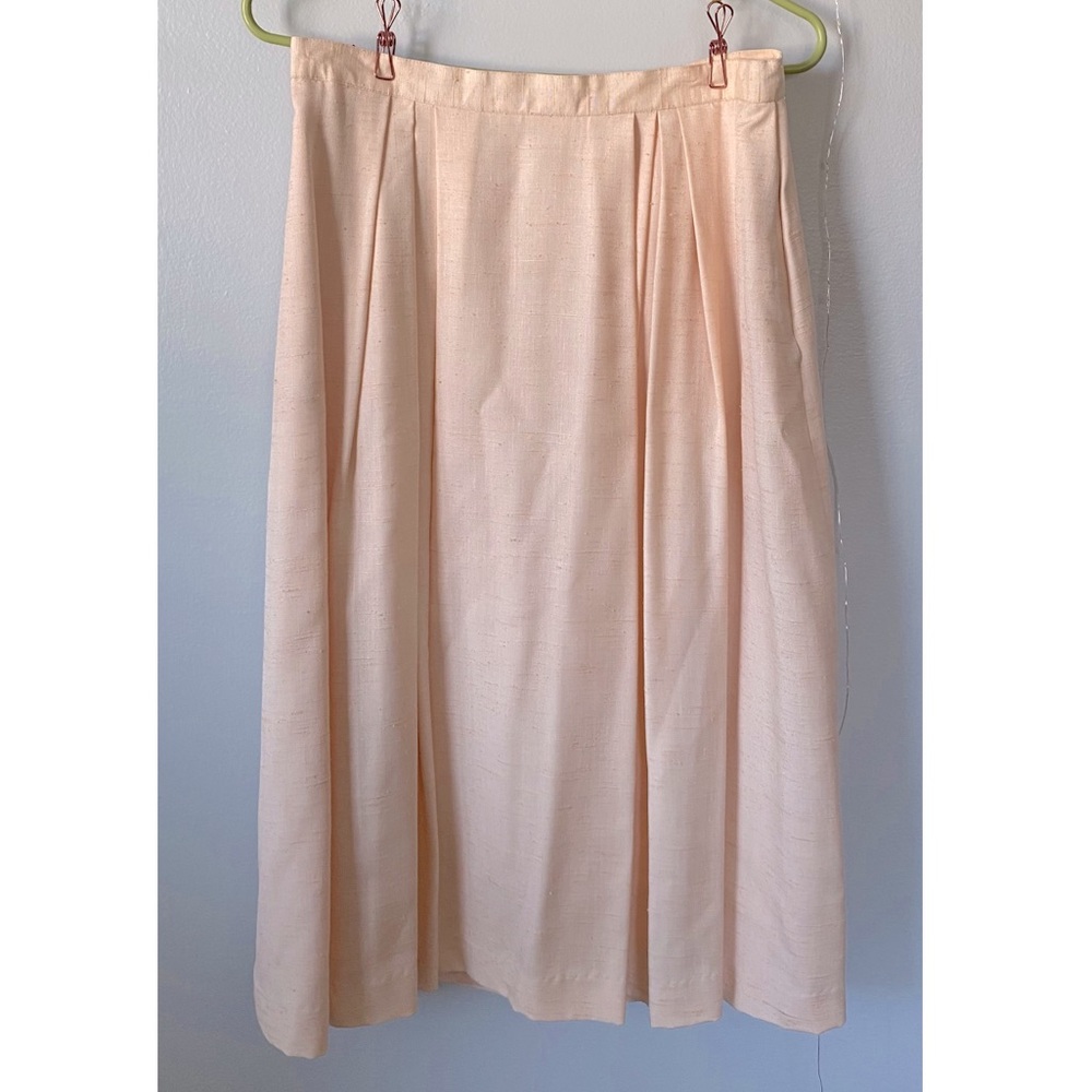 Vintage Jerri Allen Peach A-line Midi Skirt 🌸 🍑